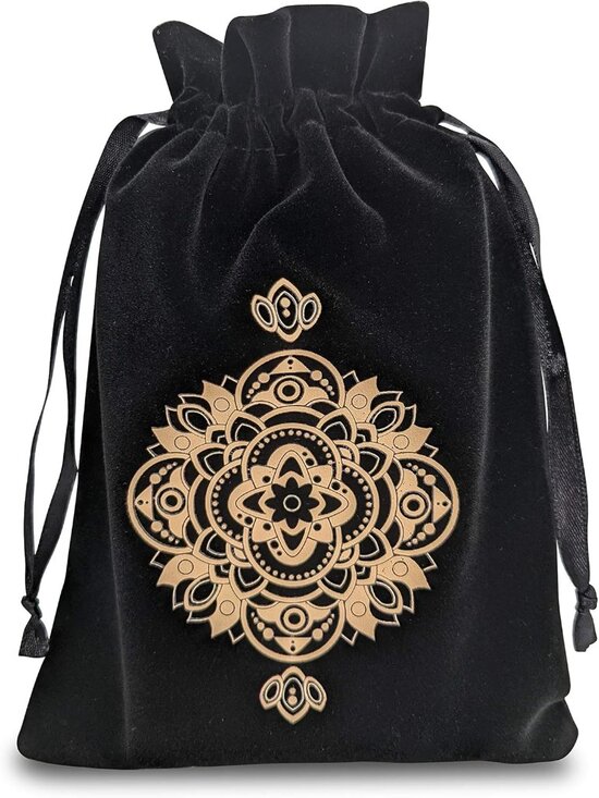 Other - Spiritual Mandala Tarot & Dice Bag I Velvet & Satin Drawstring Pouch Ideal Size